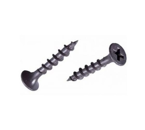 Саморез гипсокартон/дерево черный 3,5х16 | код screw-GD-16-sht | Крепдил