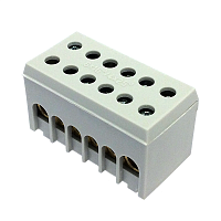 Клеммник Morek для фазы A6H-2 2P 2x2,5_16 + 4x4_25mm? Cu, 63A, 500V, серый, IP20 | код MAD2006A15 | MOREK