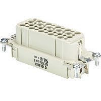 Розеточная контактная вставка REVOS HD, Size 16, обжимная фиксация, 40 полюсов + РЕ, 250 V, 10 А, обжимные контакты поставляются отдельно | код 73.700.4058.0 | Wieland