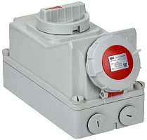 Розетка с механической блокировкой ССИ-815 16А-6ч/380В 3P+PE+N IP67 IEK | код PSR12-016-5-5-67 | IEK