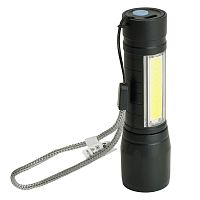 Фонарь светодиодный аккумуляторный USB ZOOM пластик | код 51118 | Feron