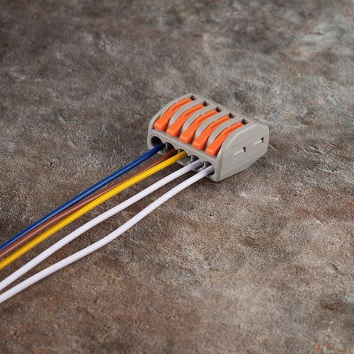 Клеммы монтажные многоразовые PTC-5P 222-415 450V 32A 0,08-2,5(4.0)mm2 , 5 отверстий, серые /50 шт. | код 5050853 | JazzWay фото 5