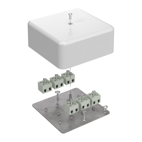 Коробка огнестойкая для кабель-канала 40-0470-FR2.5-12 Е15-Е120 103х103х45 RAL9003 (22 шт/кор) Промрукав | код 40-0470-FR2.5-12 | ПРОМРУКАВ