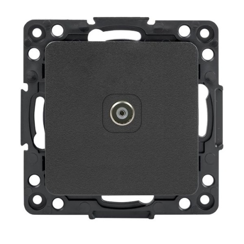 Стокгольм Механизм Розетки TV 1-местной оконечной 10дБ-240МГц черный | код EZA00-227-10 | EKF фото 2