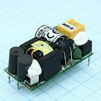 Источник питания AC-DC, 15.1Вт, вход 80...264В AC 47...440 Гц, выход 24В/0.63А, изоляция 4000В AC, на плате 49х23.8х23мм, -35...+85C | код MFM-15-24 | MeanWell