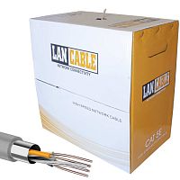 Кабель витая пара FTP 2х2х0,5 мм RUICHI, 24AWG, ССА/HDPE/PVC, CAT5e, 100 МГц, серый, бухта 305 м | код 114472 | Ruichi