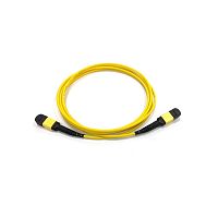 Сборка кабельная MPO-MPO, 12 волокон OS2, тип B (Key Up-Key Up), низкие потери, LSZH, 50 м, желтая | код LAN-12M-12M/OS2B-50 | LANMASTER