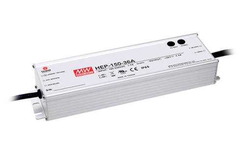 Источник питания AC-DC, 151.2Вт, ККМ, вход 90…305В AC, 47…63Гц/127…431В DC, выход 54В/2.8А, подстройка потенциометром тока/напряжения, изоляция 3750В AC, в корпусе IP65, 228х68х38.8мм, -55…+70С | код HEP-150-54A | MeanWell
