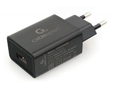 Адаптер питания Cablexpert MP3A-PC-21 100/220V - 5V USB 1 порт, 1A, черный | код MP3A-PC-21 | Cablexpert