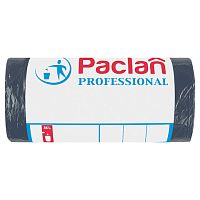 Мешки для мусора 35 л, черные, в рулоне 50 шт., ПНД, 6,2 мкм, 50х60 см, PACLAN Professional , 40303 | код 604077 | PACLAN