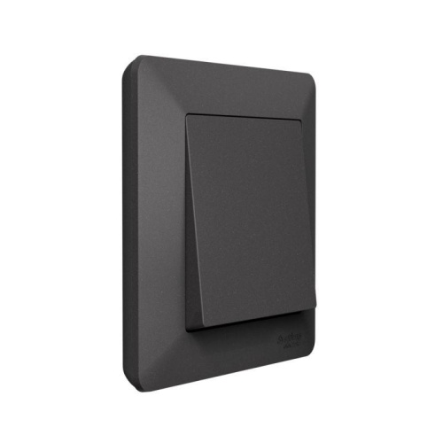 ATLASDESIGN AIR 1-постовая РАМКА, БАЗАЛЬТ/дымчатый черный | код ATN221401 | Systeme Electric фото 4