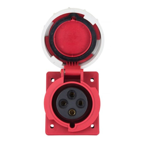 Розетка стационарная внутренняя угловая 4142 3Р+РЕ 16А 380В IP67 PROxima | код ps-4142-16-380 | EKF фото 3