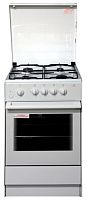 Плита Газовая Darina 1B GM 441 005 W белый/черный (стеклянная крышка) реш.сталь | код 663008 | DARINA