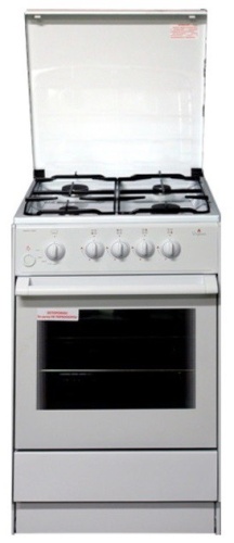Плита Газовая Darina 1B GM 441 005 W белый/черный (стеклянная крышка) реш.сталь | код 663008 | DARINA
