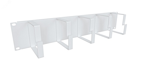 Организатор кабельный горизонтальный , крепление 19 2U, 5 колец глубиной 85мм, металл, серый RAL 7035 | код NTSS-HORG-2U-5(85) | NTSS