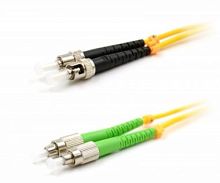 Патч-корд оптический TWT, PVC, дуплексный, FC/APC-ST/UPC, SM OS2, 2.0 м | код TWT-2FC-2ST/SAU-2.0 | TWT