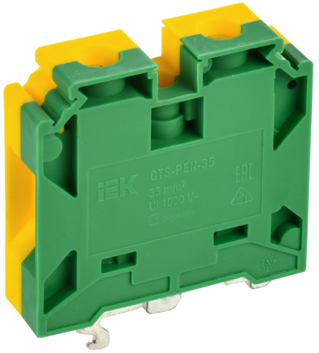 Колодка клеммная CTS-PEN земля монтаж неск. напр. 35мм2 IEK | код YCT11-02-K52-035 | IEK