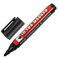 Маркер перманентный ULTRA MARKER, ЧЕРНЫЙ, 3,5 мм, с клипом, BRAUBERG, 152204 | код 152204 | BRAUBERG