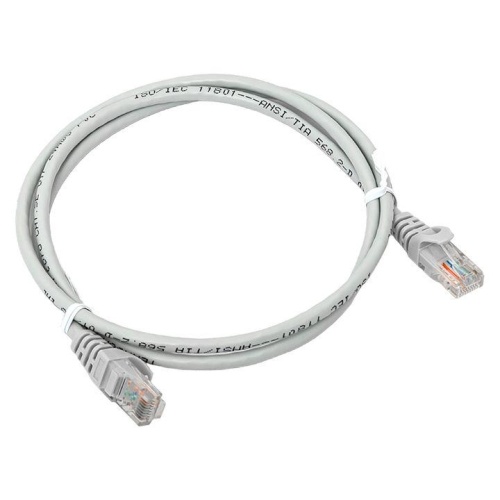 Патч-корд кат.5E UTP неэкранир. PVC сер. 1.0м TERACOM PRO | код TRP-5EUTP-PVC-1M-GY | EKF
