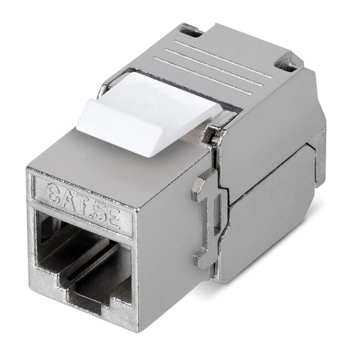 Модуль Keystone Jack RJ-45(8P8C), FTP экранированный, CAT 5e, тип 180 градусов, самозажимной REXANT PRO | код 02-0071 | REXANT