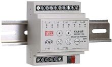 Универсальный актуатор KNX, 8 каналов, вх. напр. 21…31В, ток 16А на канал, -30…+45C, в корпусе 72?90?57мм на ДИН рейку | код KAA-8R | MeanWell