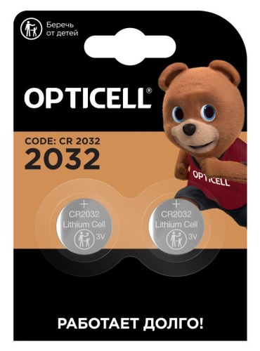 Элемент питания литиевый CR2032 (блист. 2шт) Specialty | код 5060001 | Opticell