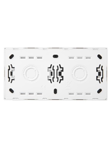 Блок ОП LETO (1-кл. выключатель проходной + 1-м розетка с заземл.) горизонт. бел. LEZARD 752-0200-170BVP фото 4