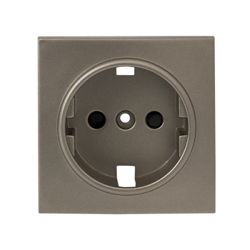 Валенсия лицевая панель розетки 1-местной с/з 16А кашемир с защ, штор, PROxima | код ESR16-L-028-40 | EKF фото 3