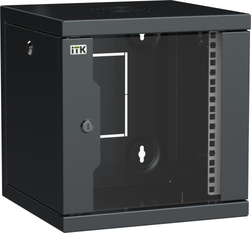 ITK LINEA WS Шкаф 10" 6U 320х310мм дверь обзорная со стеклом черный | код LWS5-06U33-GF | IEK