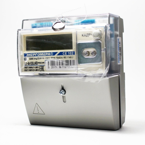 Счетчик электроэнергии CE102 R5.1 145-J (101002003011695) | код 101002003011695-TP110 | Энергомера