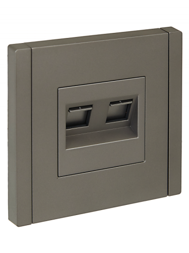 FORTE&PIANO Роз. двойная RJ11+RJ45 кат.5E FP535 ст. IEK | код FP-KT20-O-1-K46 | IEK
