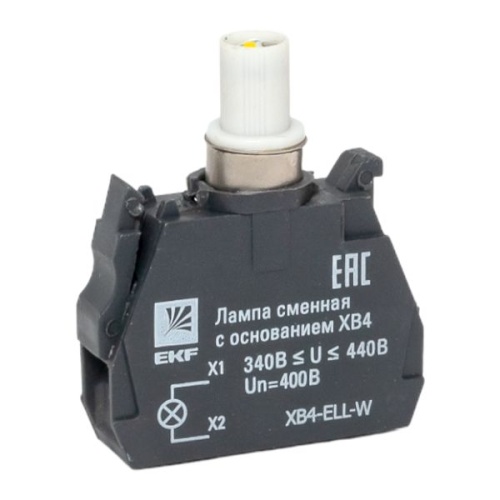 Лампа сменная c основанием XB4 белая 400В PROxima | код XB4-ELL-W | EKF фото 2