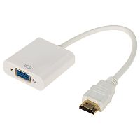 ПЕРЕХОДНИК шт. HDMI - гн. VGA (провод) + 3. 5 mm Аудио с питанием REXANT | код 17-6934 | REXANT