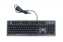 Клавиатура механ Gembird KB-G550L, USB, бирюзовый металлик, переключатели Outemu Blue, 104 клавиши, подсветка 7 цветов 20 режимов, FN, кабель тканевый 1.8м | код KB-G550L | Gembird