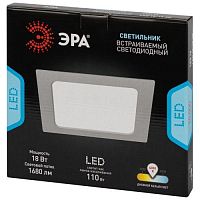 Светильник светодиодный встраиваемый LED 18-18-4K квадратный 18Вт 4000К | код Б0057445 | ЭРА