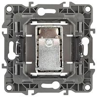 Розетка TV проходная, Эра12, графит, 12-3102-12 | код Б0027437 | ЭРА