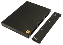 Бокс оптический FO-19V-1U-3хSLT-W130H30-24UN-BK универс. выдвижной 19дюйм от 8 до 24 портов (SC duplex LC ST FC) (со спайс. пласт. без пигтейлов. и прох. адапт.) черн.