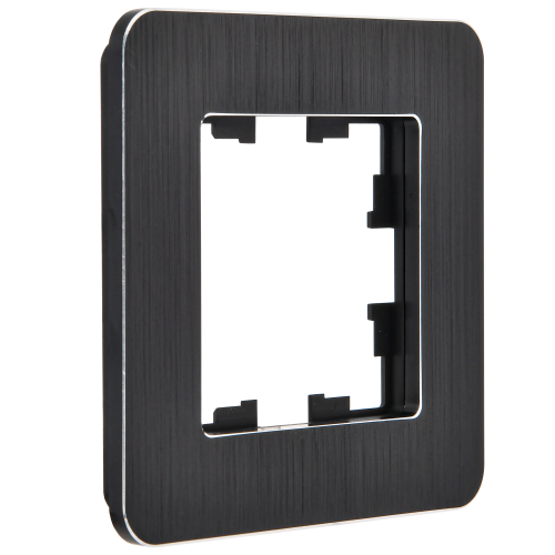 BRITE Рамка 1-мест. РУ-1-1-Бр металл черн. RE AL IEK | код BR-M12-M-21-K02 | IEK фото 4