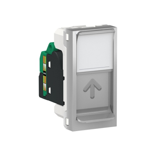 UNICA MODULAR розетка компьютерная,RJ45,одиночная, кат. 5е STP,1 модуль,алюминий | код NU341230 | SCHNEIDER ELECTRIC