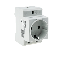 Розетка на DIN-рейку, с заземлением, 16А, 250В MT-DRS | код 87424 | MEYERTEC