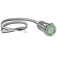 Кнопка сенсорная с подсветкой, с фиксацией RUICHI TS22-11ZC/G/S off-on, М22, IP68, нержавеющая сталь | код 114197 | Ruichi