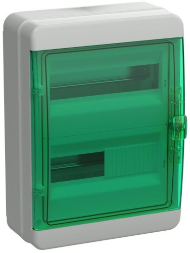 Корпус пластиковый КМПн-24 IP65 зел. прозр. дверь TEKFOR | код TF5-KP72-N-24-65-K03-K06 | IEK