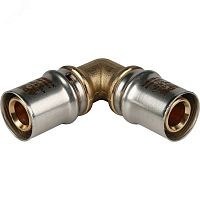 Угольник 20 90 град., пресс, для металлопластиковых труб | код SFP-0009-002020 | STOUT