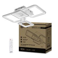 Светильник светодиодный ELEGANT ARISTO-W 90Вт 230В 3000-6500К 7000лм 535х370х151мм пульт ДУ бел. | код 4690612047300 | IN HOME