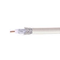 Кабель коаксиальный Cablexpert, RG-6U-CU-2, 75 Ом, 64%, 1 мм, медь, белый, 100 м | код RG-6U-CU-2 | Cablexpert
