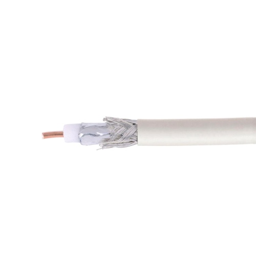 Кабель коаксиальный Cablexpert, RG-6U-CU-2, 75 Ом, 64%, 1 мм, медь, белый, 100 м | код RG-6U-CU-2 | Cablexpert