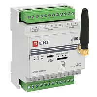 Контроллер базовый ePRO 24 удаленного управления 6вх/4вых 230В WiFi GSM с внешней антенной EKF PROxima | код ePRO-6-4-230-WG1 | EKF