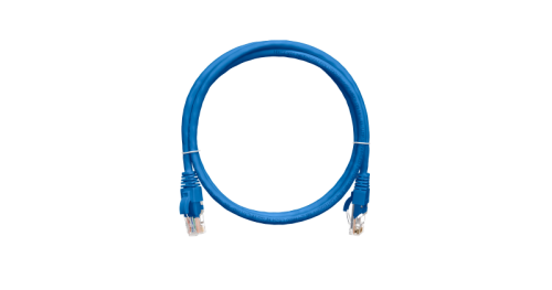 Шнур коммутационный NIKOMAX U/UTP 4 пары, Кат.5е (Класс D), 100МГц, 2хRJ45/8P8C, T568B, заливной, с защитой защелки, многожильный, BC (чистая медь), 24AWG (7х0,205мм), LSZH нг(А)-HFLTx, синий, 1,5м | код NMC-PC4UD55B-015-C-BL | NIKOMAX Сери