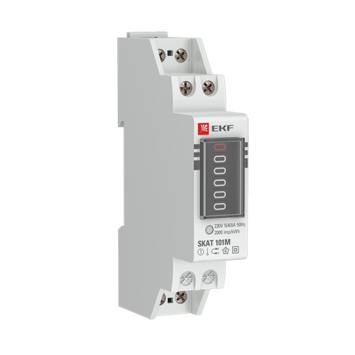 Счетчик электрической энергии модульный SKAT 101М/1 - 5(40) SDM (без поверки) | код 10105M | EKF Счетчик электрической энергии модульный SKAT 101М/1 - 5(40) SDM (без поверки) | код 10105M | EKF