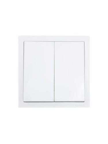 Выключатель 2-кл. СП ZIMA IP20 10А безвинт. зажим бел. LEZARD 704-0288-101QC